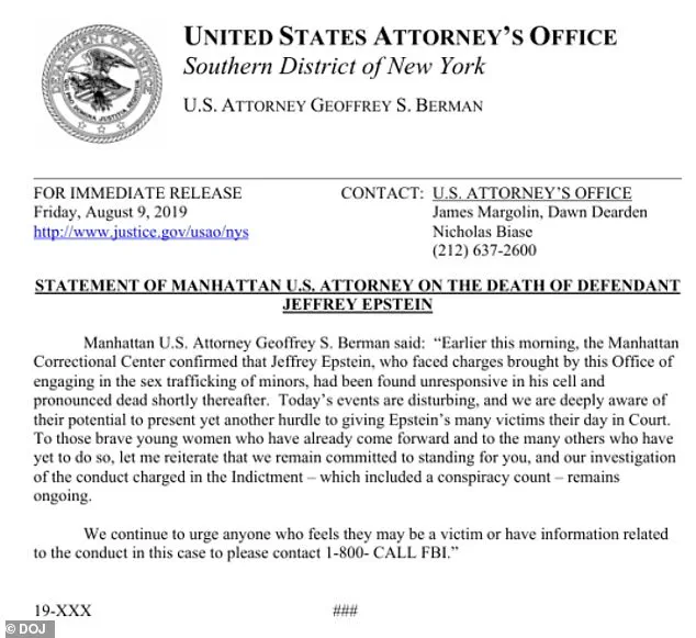 Epstein's Death Timeline Discrepancy Sparks Controversy