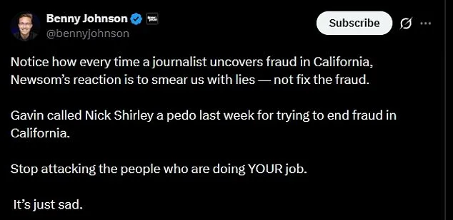 Newsom's office targets conservative journalist with homophobic Grindr accusation