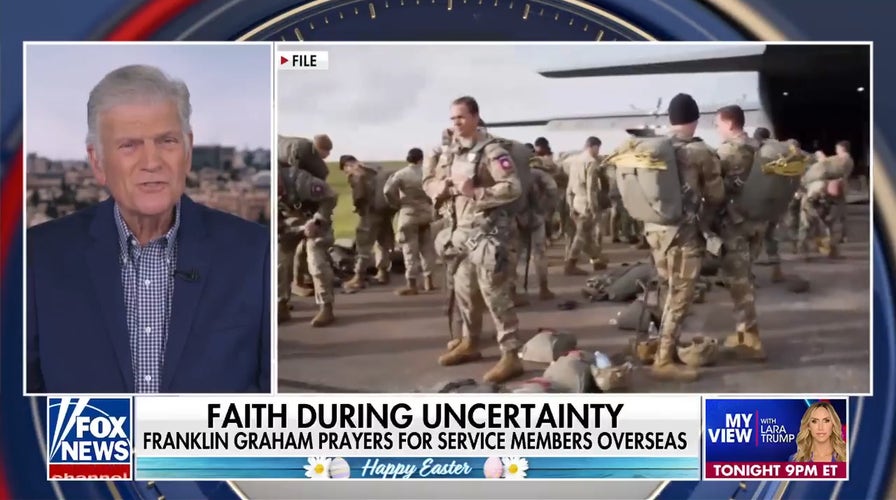 Rev. Franklin Graham defends Trump over Jesus image controversy.