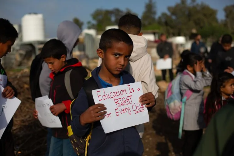 Barbed Wire Blocks Palestinian Children From Reaching West Bank Schools