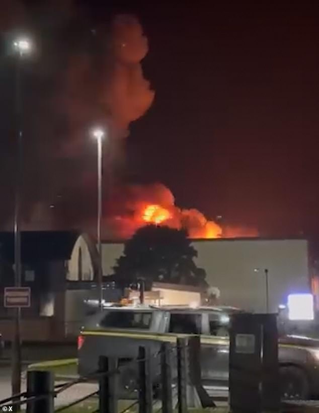 Firefighters extinguish accidental blaze at RAF Fairford base.