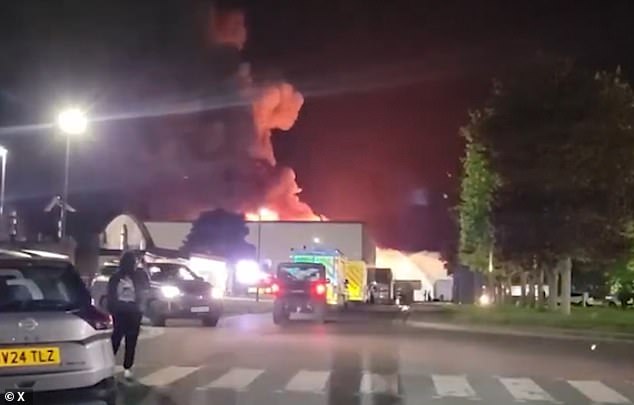 Firefighters extinguish accidental blaze at RAF Fairford base.
