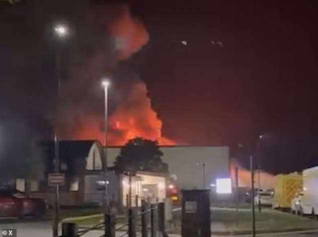 Firefighters extinguish accidental blaze at RAF Fairford base.